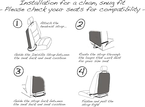 Premium Kick Mats - Luxury Seat Back Protectors and Seat Covers with Invisible Strap - 2-Pack - Light Tan (Light Beige) - Jamouz