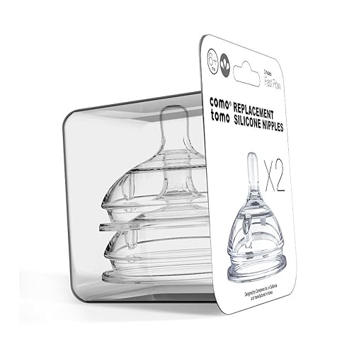 Comotomo Silicone Replacement Nipple, Fast Flow, 6+ Months, 2 Count - Jamouz