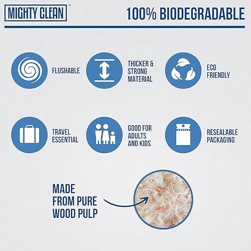 Toilet Seat Covers Flushable - Upgraded XL Size| Biodegradable Paper Covers for Adults, Kids, Toddlers | Travel Essentials for Public Restroom, Airplane, Camping (50 Pack) - Jamouz