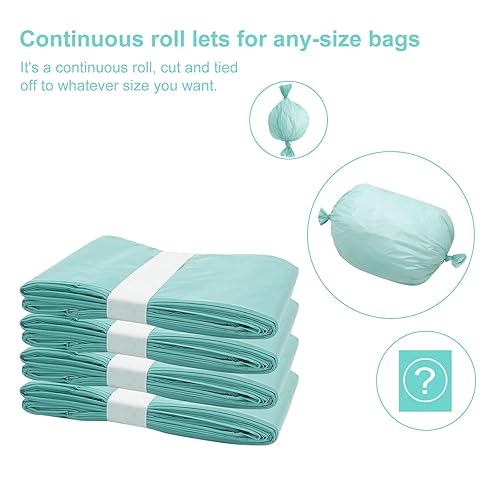 Diaper Pail Liner Refills Bags Compatible with Janibell Akord 330 Series Adult Diaper System, Green, Lightly Scented, 4 Count - Jamouz