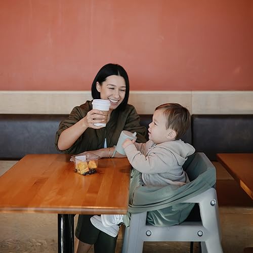 mushie Baby Car Seat Canopy Cover | Breathable & Stretchy Multi Use Cover for Breastfeeding, Nursing, High Chair, Shopping Cart, Strollers (Fog) - Jamouz