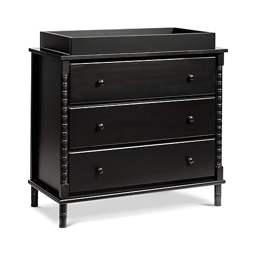 Davinci Jenny Lind Spindle 3-Drawer Dresser in White - Jamouz