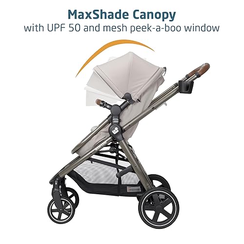 Maxi-Cosi Zelia™ Luxe 5-in-1 Modular - Baby Travel System Car Seat and Stroller, Infant Car Seat and Stroller Combo, Baby Car Seat and Stroller Combo in New Hope Tan - Jamouz