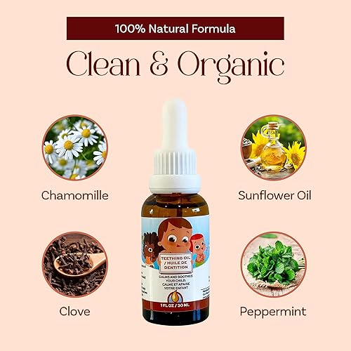 Punkin Butt Teething Oil - 1 oz - 100% Natural, for Babies - Proprietary Blend Includes Chamomile, Sunflower, Peppermint, and Clove - Baby Teething Relief with No Added Chemicals - Jamouz