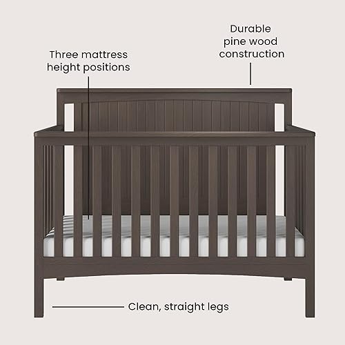 Child Craft Scout 3-Piece Nursery Set, Includes 4-in-1 Convertible Crib, Dresser with Changing Table Topper, and Cozy Glider (Dapper Gray) - Jamouz