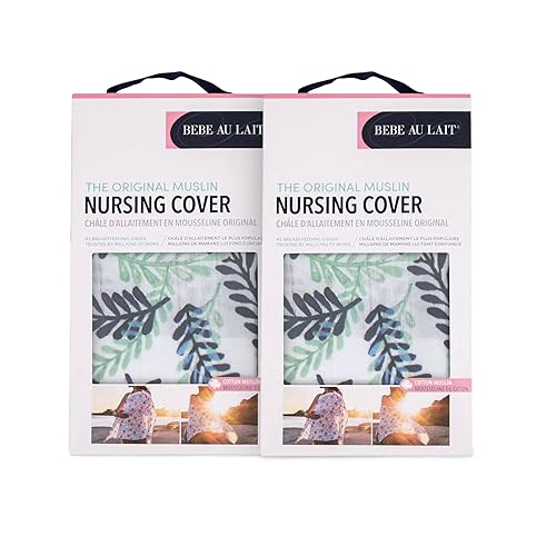 Bebe au Lait Nursing Cover, Apron, Shawl, Privacy Covers for Breast Feeding & Pumping, Breastfeeding Cover for Mom, Soft, & Breathable Muslin Cotton, Full Coverage, One Size Fits All - Athens - Jamouz