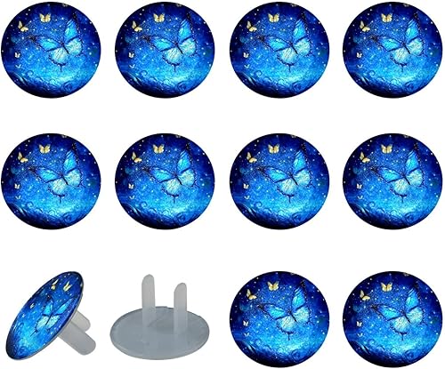 12 PCS Baby Child Proofing Outlet Covers, Electrical Safety Socket Protection Caps for 2-Prong Power Wall Plate Pure Black, czbhg-001 - Jamouz