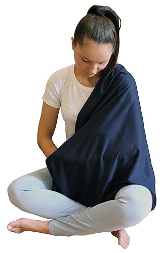 LK Baby 2pk Infinity Nursing Scarf Breastfeeding Cover Ultra Soft (Grey/Navy) - Jamouz