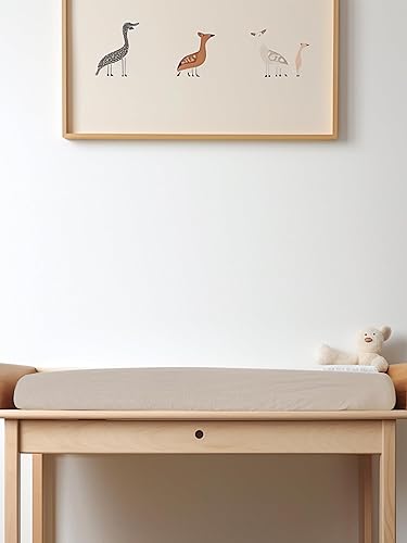 Changing Pad Cover for Baby Boy Girl 2 Pack, Muslin Changing Table Pad Covers with Boho Style, Neutral Nursery Bedding Essentials Soft and Breathable(Dusty Rose & Flower-A) - Jamouz