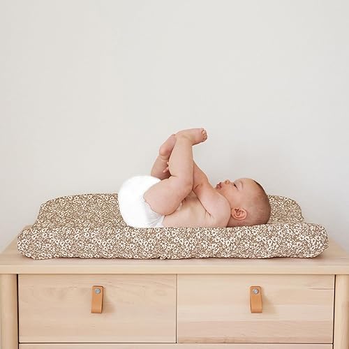 Baby Changing Pad Cover 2-Pack for Girls (Fleurette) - Premium Fitted Sheets Baby Diaper Changing Table Cover - Buttery Soft Cotton Blend - Jamouz