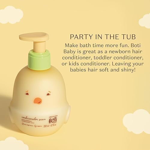 O Boticário Boti Baby Conditioner, Hypoallergenic & Tear Free, Vegan, Alcohol Free, Paraben Free & Dye Free, 200ml - Jamouz