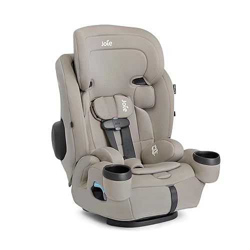 Joie Saffron SI 4-in-1 Car Seat – Car Seat for Infants to Toddlers to Big Kids - 4 Modes, 10-Position No-Rethread Headrest & Harness (Dove) - Jamouz