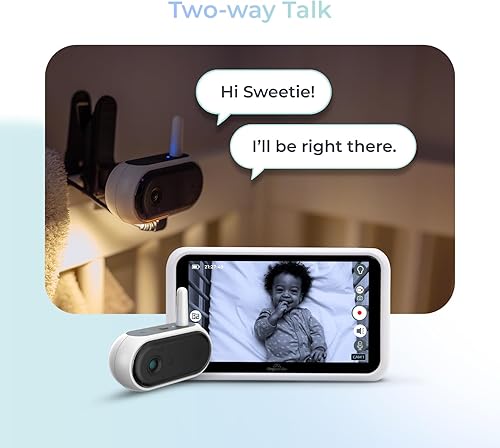 Tiny Traveler Ai Smart Wireless Baby Car Monitor - AI-Powered Safety Alerts: Cry/Laugh/Stand Detection, Virtual Fence, Long Range 1000ft Night Vision Lullabies Night Light - Jamouz