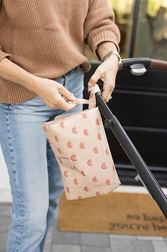 Tiny Twinkle Portable Diaper Changing Pad, Foldable Waterproof Baby Change Pad for Newborn Girl & Boy with Smart Wipes Pocket (Beige Checkers) - Jamouz