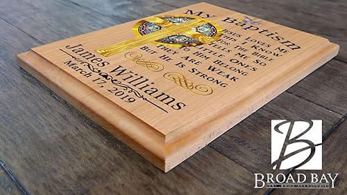 Baptism Gift Blessing Personalized Christening Gifts - for Boys Baby Girls Babies Made in USA (My Baptism) - Jamouz