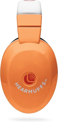 Lucid Audio HearMuffs Kids Hearing Protection Orange/White (Over-the-ear Sound Protection Ear Muffs Ages 5+) - Jamouz