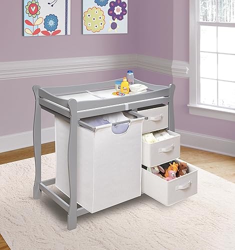 Badger Basket Baby Changing Table, Fresh White/White - Jamouz