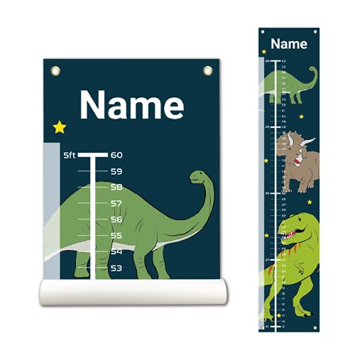 Personalized Kids Canvas Growth Chart, Height Chart, Growth Chart Banner, Train - Jamouz