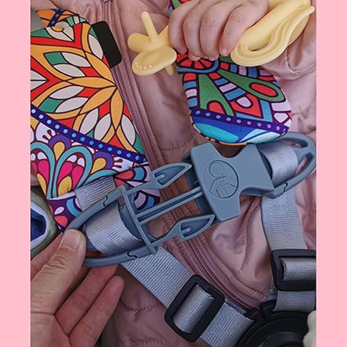 Universal Child Car Seat Chest Harness Clip Universal Safer Belt Clip Buckle Lock Stroller Chest Clip Adjustable Guard for Baby and Kids (Black) - Jamouz