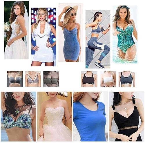 Clear Silicone Bra Inserts - Triangle Gel Breast Inserts Enhancers Waterproof Push Up Pads Bra for Bikini Swimsuit - Jamouz