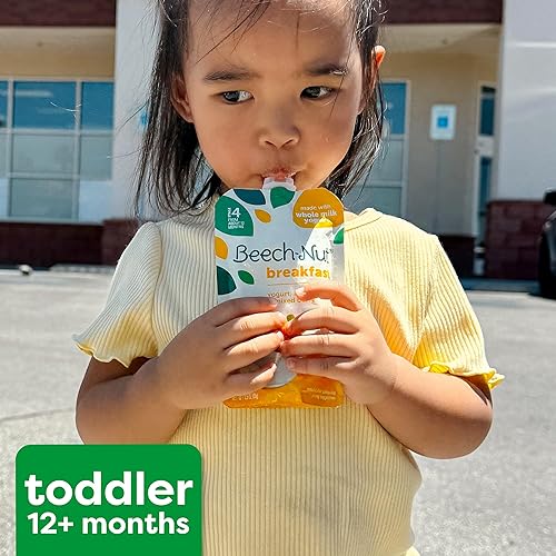 Beech-Nut Toddler Smoothies Variety Pack, Yogurt Smoothies with Prebiotics, Baby & Toddler Food Pouches, 3.5 oz (18 Pack) - Jamouz