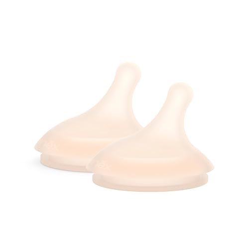 Suavinex Zero.Zero Medium Flow Asymmetrical Silicone Nipple, 2 Pack (3m+), Fair - Jamouz
