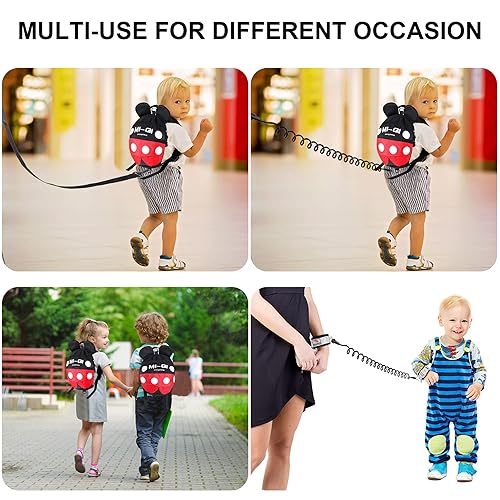 CZSYZCZS Toddlers Leash + Anti Lost Wrist Link Child Kids Safety Harness Kids Walking Wristband Assistant Strap Belt (pink) - Jamouz