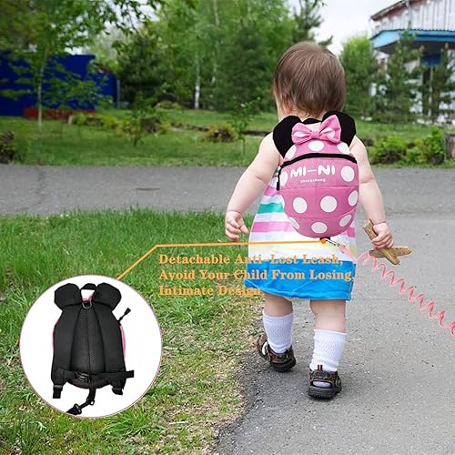 CZSYZCZS Toddlers Leash + Anti Lost Wrist Link Child Kids Safety Harness Kids Walking Wristband Assistant Strap Belt (pink) - Jamouz