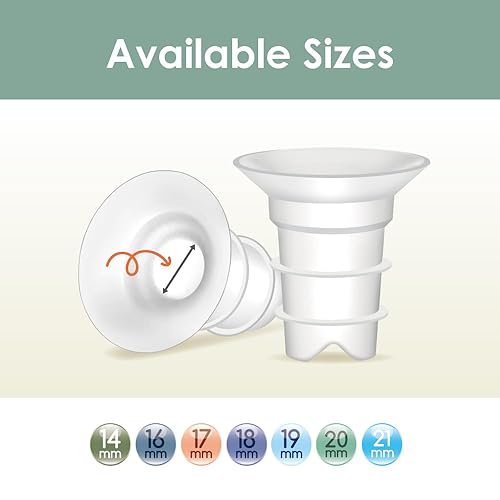 Maymom Flange Inserts 18mm Compatible with Spectra, Medela 24 mm Shields, Momcozy S9 Pro/S12 Pro, Willow Wearable Cup. Compatible with Medela Freestyle, Harmony, to Reduce 24mm Down to 18 mm; 2pc - Jamouz