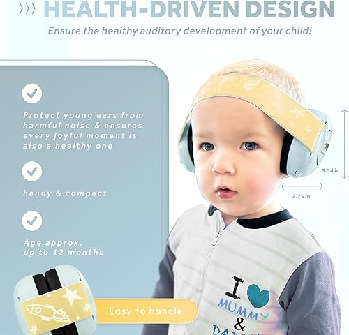 Schallwerk ® Mini+ Baby Ear Muffs – Noise Protection for Babies, Infants, Toddlers – CE & ANSI Certified Headphones - Jamouz