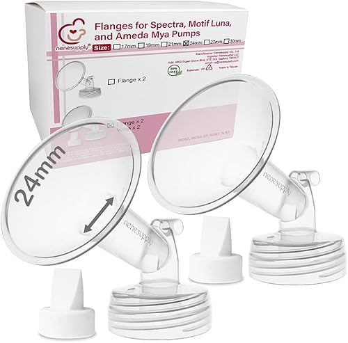 Nenesupply 2pc 17mm Flanges Compatible with Spectra S1 Spectra S2 Synergy Gold Breastpumps Replacement to Spectra Pump Parts and Spectra Flange Replace Spectra S2 Parts and Spectra 17mm - Jamouz