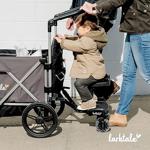Larktale 2-in-1 Ride-Along Stroller Board | Universal Stroller Board with Sitting and Standing Configurations | Extra Space for an Extra Kid on Your Stroller | Fits Most Single and Double Strollers - Jamouz
