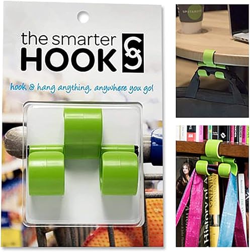 Green - Strong, Durable, and Lightweight Innovative Multi-Use Hook for Diaper Bags, Backpacks, Purses, Grocery Bags; Use on Baby Strollers, Shopping Carts, Walkers, Chairs - Jamouz