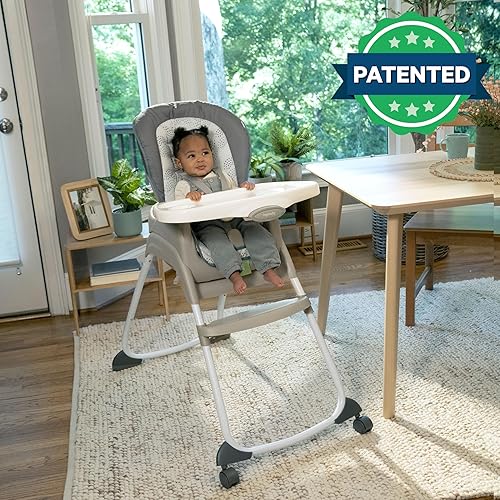 Ingenuity Full Course 6-in-1 High Chair - Baby to 5 Years Old, 6 Convertible Modes, 2 Dishwasher Safe Trays - Astro, 13108 - Jamouz