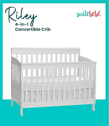 Suite Bebe Riley 4-in-1 Convertible Crib, White - Jamouz