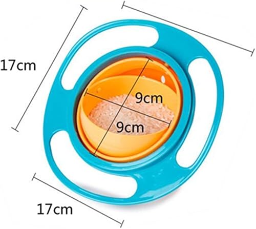 Berry President Magic Bowl 360 Degree Rotation Spill Resistant Gyro Bowl with Lid For Toddler Baby Kids Childre (Pink) - Jamouz