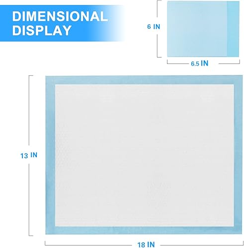 Baby Disposable Changing Pad, 100 Count Thicken and High Absorb Incontinence Changing Pad with Breathable, Waterproof, Soft Non-Woven Fabric, Underpad 13X18 inch- Extra Thick - Jamouz