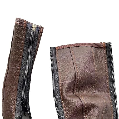 MINILUJIA Baby Stroller Armrest Bumper Handlebar Sleeve Cover Universal Handle Cover DustProof Protect PU Leather Case with Removable Zipper Black - Jamouz