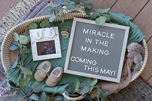 Ultrasound Picture Frames | Baby Countdown | Baby Sonogram Picture Frame w/Number Tiles | Grandparents Baby Announcement Pregnancy Countdown Frame | Sonogram Frame Pregnancy Gift | Love at First Sight - Jamouz