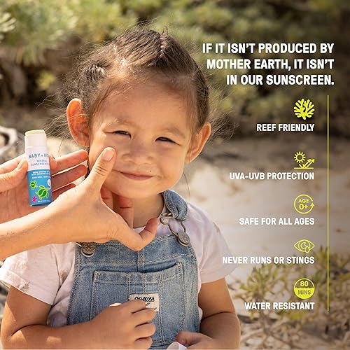 Raw Elements Baby & Kids SPF 30 Organic Sunscreen Tin, Non-Nano Zinc Oxide, Reef-Safe, Cruelty-Free, Gluten & Nut Free, Travel Sunblock 3.0 oz - Jamouz