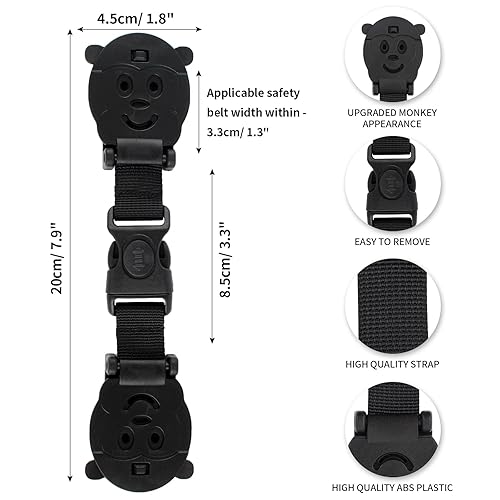 Anti Escape Baby Harness Chest Clip, Prevent Children/Kids Taking Their Arms Out of High Chairs/Strollers/Baby Reins(2 Pack) - Jamouz