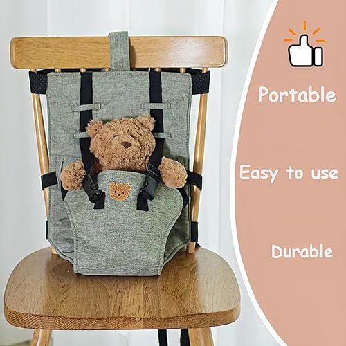 Baby Travel Essential Harness Seat Baby Traveling Must Haves Portable Highchair for Baby Travel High Chair for Babies Portable High Chair for Travel Baby Essentials Baby Travel Gear - Jamouz
