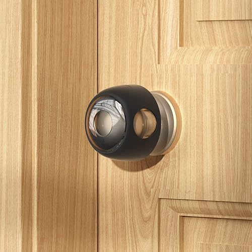 EUDEMON 4 Pack Updated Door Knob Cover Baby Safety Door Lock Childproof Safety Cover Door Handle Cover for Kids Safety (Clear-Black) - Jamouz