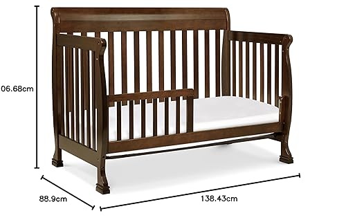 DaVinci Kalani 4-in-1 Convertible Crib in White, Greenguard Gold Certified - Jamouz