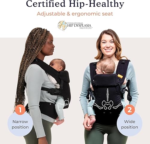 Beco Baby Carrier Gemini Newborn to Toddler-Front, Back and Hip Seat Carrier,Baby Carrier Backpack & Baby Front Carrier with Adjustable Seat,Ergonomic Baby Holder 7-35lbs (Grey) - Jamouz
