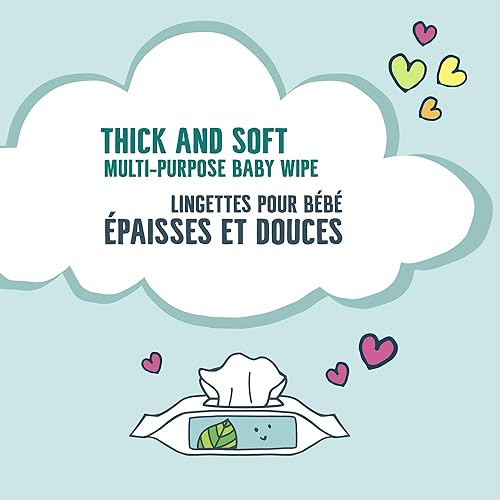 Seventh Generation Baby Wipes Sensitive Protection with Snap Seal Diaper Wipes 768 Count - Jamouz