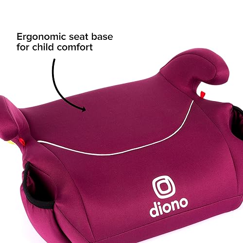 Diono Solana, No Latch, Pack of 2 Backless Booster Car Seats, Lightweight, Machine Washable Covers, Cup Holders, Pink - Jamouz
