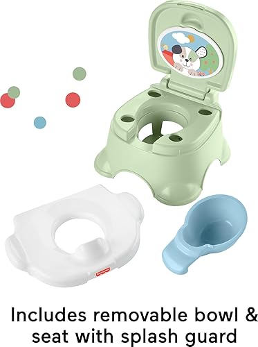 Fisher-Price Toddler Toilet Learn-to-Flush Potty Training Seat with Lights Sounds Phrases and Removable Potty Ring - Jamouz