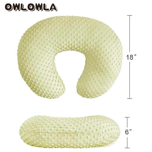 OWLOWLA Minky Nursing Cover, Breastfeeding Pillow Slipcover Fits Nursing Pillow for Baby Boy Girl(Baby Blue) - Jamouz