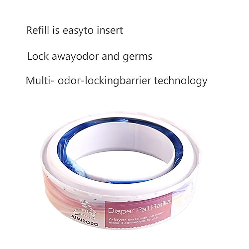 4-Pack Diaper Pail Refills Compatible with Genie and Munchkin Diaper Pails Refills - Jamouz